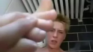 Anal, Bad, Badrum, Blondin, Europeisk, Dusch