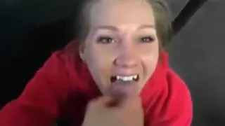 Cute girl gets on her knees to pleasure