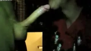 girl performs a blindfolded deep facefuck