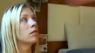 blondy skinny woman enjoys schlongs