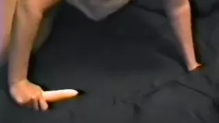 She masturbates with the help of dildo