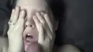 Getting her well deserved facial cumshot