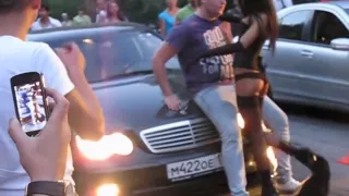 Crazy Amateur record with Brunette, Russian scenes