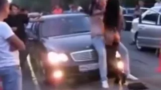 Car Show Girl Practically Fucks Guy In Public