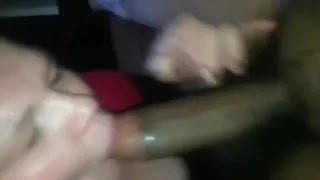 White big beautiful woman has a magic face hole for bbc