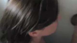 Wife gloryhole cum in face hole