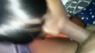 Cute swarthy receives great facial