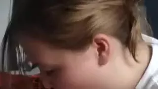 My bulky wife blows 10-Pounder and rides on it