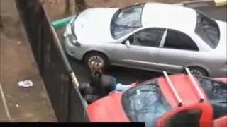 We screwed on a parking lot