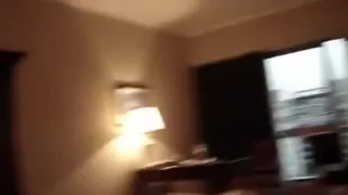 Golden-Haired gal wearing brassiere and masturbating