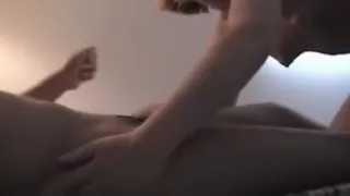 Blonde babe giving head