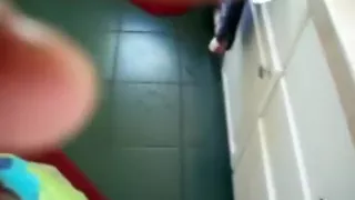 girlfriend  sucking my cock in the kitchen