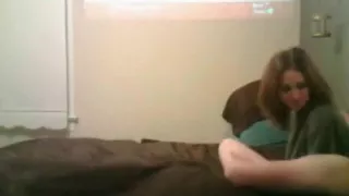 Horny girl girl rides a dick