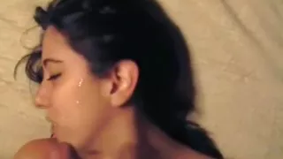 I am covering her face with my sperm