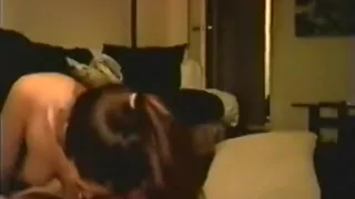 Pretty brunette wife and his lustful husband make awesome sex fun video in home