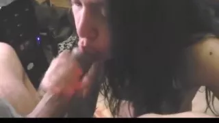 Pretty mexican brunette wife preffer suck cock than do to her work,!holy fuck!