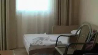 Sexy brunette fucks very hard