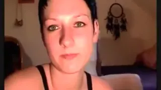 Short haired wife cock sucking with cumshot