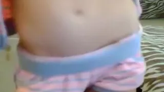 So sexy brunette female make a hot webcam fun when parents leave house