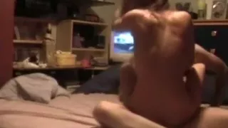 Sweet amateur couple in the bedroom