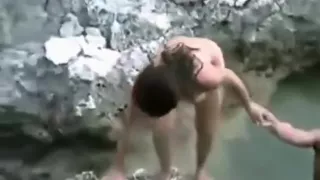 2 latina girls have a threesome with a friend in the sea