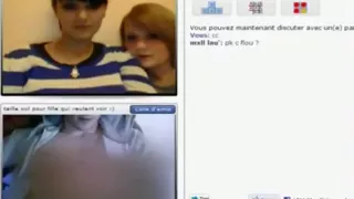 2 naughty french girls have cybersex on chat roulette