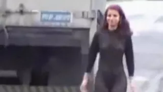 A compilation of girls walking nude and flashing in public