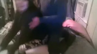 American couple fools around on the bed and make a sextape