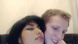 asian american girl makes a sextape with her lucky white nerd boyfriend 