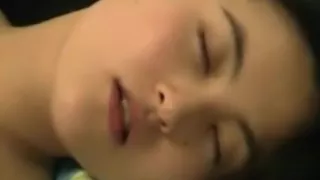 Asian slut tries a threesome with 2 male friends