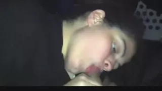 Bbw looks extremely bored during this blowjob