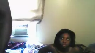Black girl makes a homemade sextape