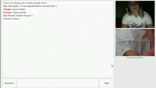 Blonde girl has cybersex with 'elephant man' on omegle