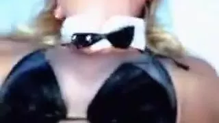 blonde girl in playboy sex lingerie pleases her boyfriend 