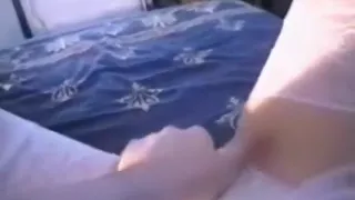blonde warms herself up and fucks her boyfriend  in various positions on the bed