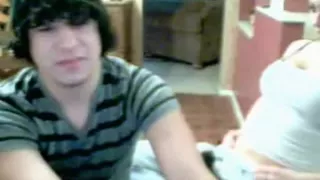 Brunette girl flashes her big boobs in bra and firm booty on cam