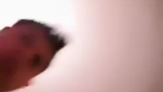 Brunette girl gets doggystyle fucked by her bf on the bed