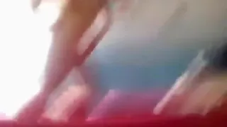 brunette girl rides her boyfriend  and has missionary sex