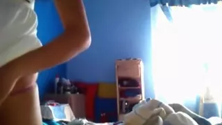 Brunette girl with perfect booty goes for a ride on top