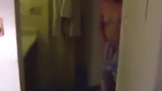 Brunette slut tries double penetration with 2 friends on the bed