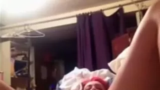 busty redhead girl has cybersex with her boyfriend  on skype