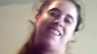 Chubby brunette white girl has a threesome with 2 black guys