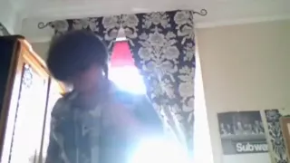 Chubby pigtailed girl strips, masturbates with a hairbrush and tastes her pussyjuice.