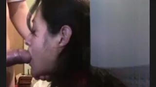 Closeup blowjob of my girl sucking me off. hid that cam, behind the pc monitor.