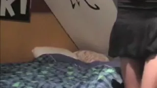 coed has sex with her boyfriend  in her dorm and moans