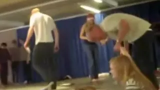 College students go crazy on stage