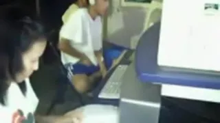 Crazy asian guy masturbates in a cybercafг©. like a boss !!!