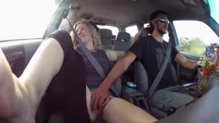 Cruising on the highway, while i play with my gf's pussy.