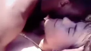 Cuckold tapes his wife getting missionary fucked by a black guy in the garden