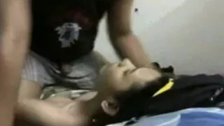 Cute asian girl gets missionary fucked and sucks her bf's cock